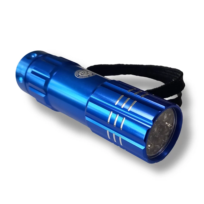 9 LED-es elemlámpa, kék