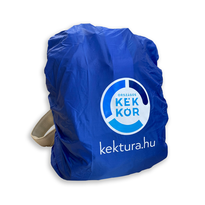 Esővédő hátizsákhuzat Kékkörös logóval